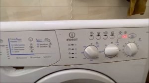 Как включить программу «слив воды» на стиральной машине Indesit will 86?