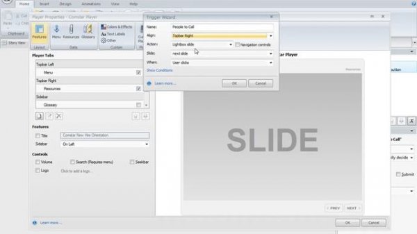 Articulate Storyline tutorial: Adding lightbox content to your player or slide