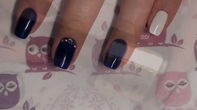 Маникюр синим гель лаком + геометрия на матовом фоне|DaryNail| смотреть онлайн
