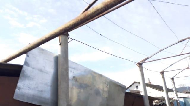 навес у дедушки часть3