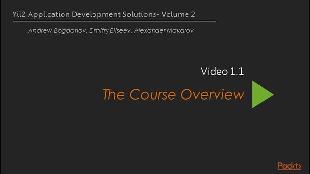 Yii2 Application Development Solutions - Volume 2 : The Course Overview | packtpub.com смотреть онлайн