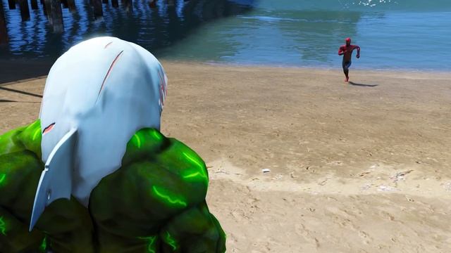 SPIDERMAN VS HULK SHARK - EPIC BATTLE смотреть онлайн