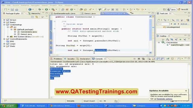 Command Line Arguments Program in Java | Java Tutorials смотреть онлайн