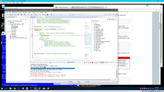 Python/Django Development 5 of 12 - Using Templates and Static media in Django project смотреть онлайн
