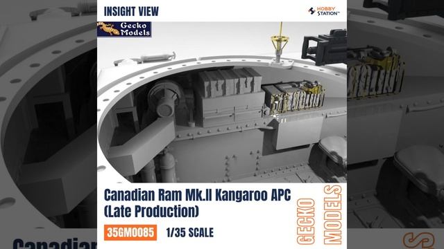 Gecko Model 1/35 35GM0085 Canadian Ram Mk.II Kangaroo APC (Late Production) - Model Kits Preview смотреть онлайн