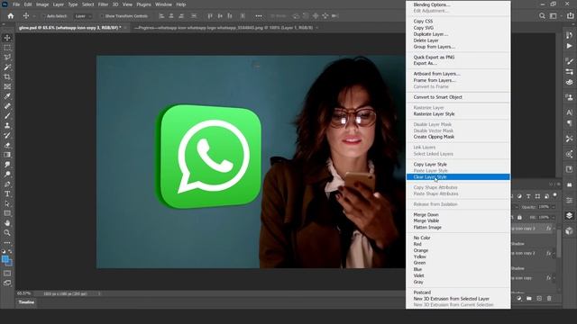 Photoshop: How To Create Glowing Icon In Photoshop CC | Glowing Social Media Icons