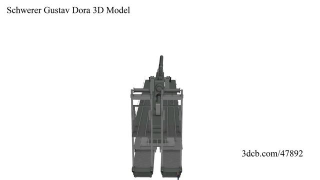 Schwerer Gustav Dora 3D Model смотреть онлайн