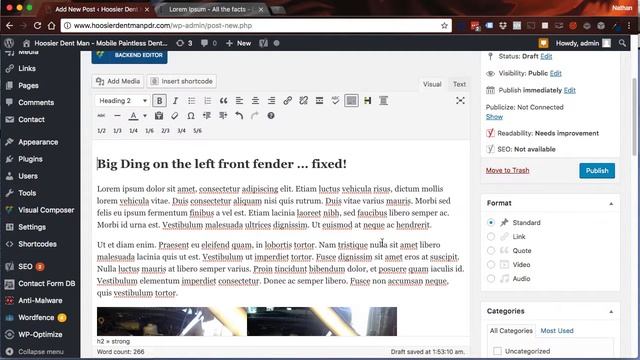 Example of Creating a BLOG entry on your Wordpress site - Tutorial смотреть онлайн