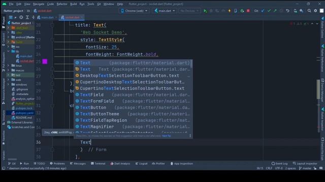Flutter Web Sockets : Flutter app connect with web socket sever ! смотреть онлайн