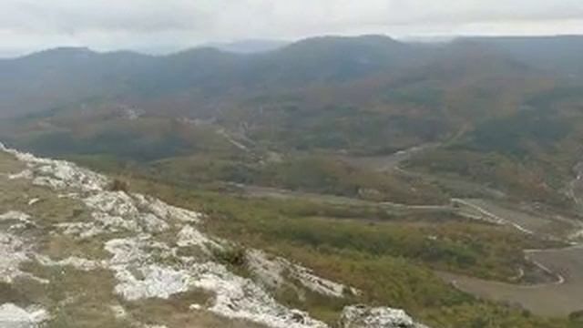 Панорама с плато Мангуп-Кале смотреть онлайн