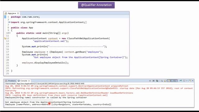 Understanding @Qualifier Annotation in Spring Dependency Injection | Spring Tutorial смотреть онлайн