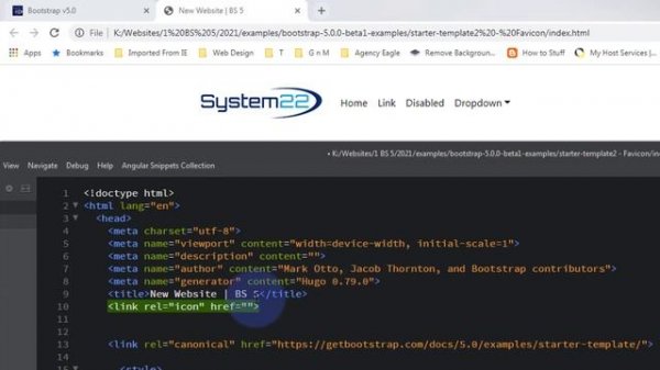 Bootstrap 5 How To Add A Favicon Icon To The Browser Tab ?