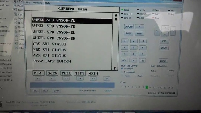 Программа Cascade 0.9.3 + VAG KKL409.1 ABS смотреть онлайн
