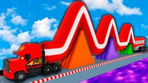 МОНСТР-ТРАК против ТРЕУГОЛЬНЫХ ЛЕЖАЧИХ ПОЛИЦЕЙСКИХ в Teardown!