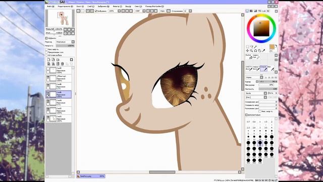 Обработка глаз пони в Paint Tool SAi || Мышкой╰(*´︶`*)╯ смотреть онлайн