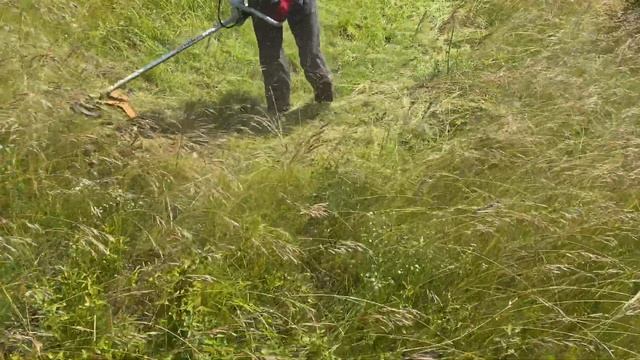 Mowing tall grass with Stihl Fs 460 C-EM and durocut 40-4 trimmer head.(Motocoasa cu fir 4 mm .) смотреть онлайн