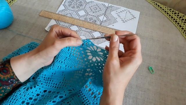 Топ крючком (филейное вязание). Часть 10. Горловина. смотреть онлайн