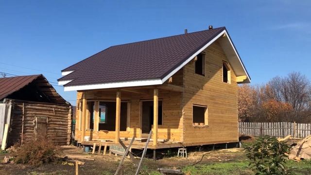 Обзор дома из профилированного Бруса смотреть онлайн