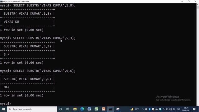MYSQL COMMANDS|Part-29 | STRING FUNCTIONS|SUBSTR| SUBSTRING Functions | смотреть онлайн