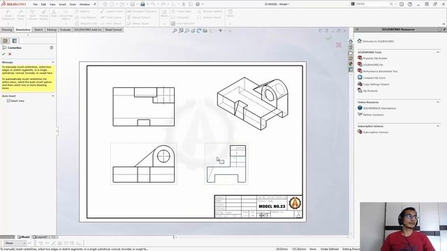 การใช้งาน Solidworks เบื้องต้น EP#33 CREATE 2D DRAWING  (สำหรับผู้เริ่มต้น)