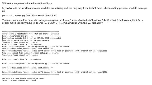 DevOps & SysAdmins: python pip installation under CentOS 6.4 смотреть онлайн