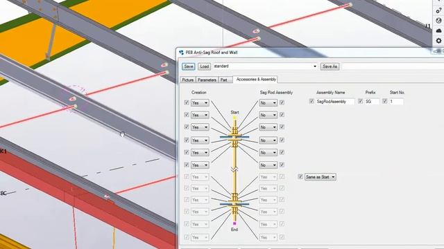 Tekla PEB TOOL Sag Rod #1 | shop drawing : tuananhlecnn@gmail.com смотреть онлайн