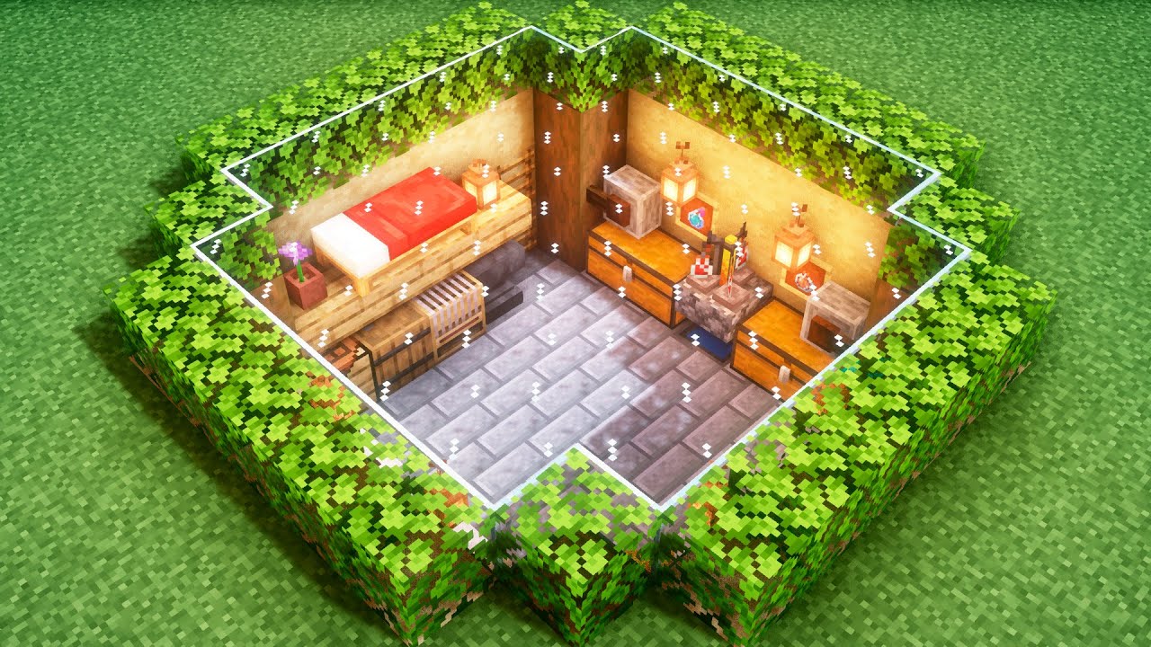 КРАСИВЫЙ ПОДЗЕМНЫЙ ДОМ В МАЙНКРАФТЕ! смотреть онлайн