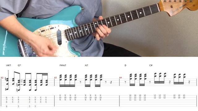 King Gnu - Ichizu (guitar cover with tabs & chords) смотреть онлайн