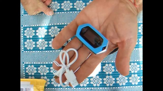 Пальцевой пульсоксиметр BOXYM Oximeter OSport Blue из Китая - распаковка и комплектация
