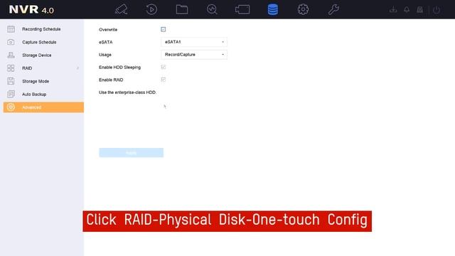 How to Configure One touch RAID on NVR GUI 4.0 смотреть онлайн