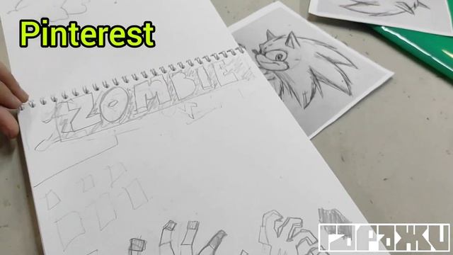 Где брать идеи для граффити скетчей. Обзор скетчбука ученика смотреть онлайн