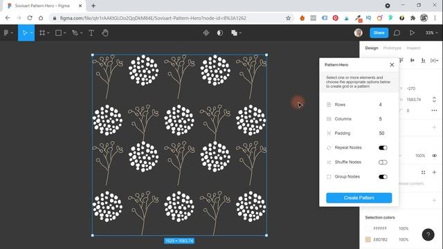 #7 Plugin for Figma-Pattern Hero. Самый простой способ создать паттерн. Обзор от Sovisart. смотреть онлайн