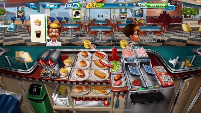 Cooking Fever Level 21⭐️ ⭐️⭐️. Fast food court смотреть онлайн