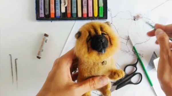 Chow chow needlefelting / Валяние чау чау