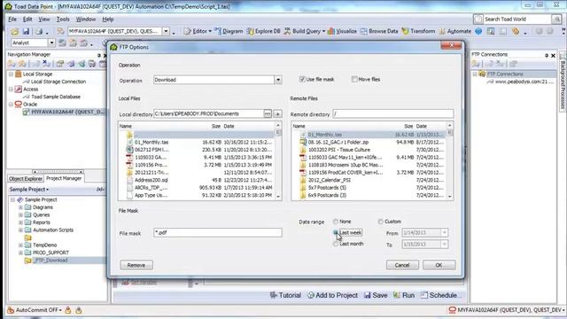 Automate FTP upload and download in Toad Data Point смотреть онлайн