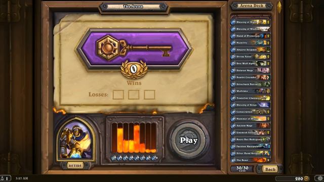 Hearthstone (CLOSED BETA) - Paladin DECK ARENAS EP.1 - I BETTER NOT LOSE!!!! смотреть онлайн