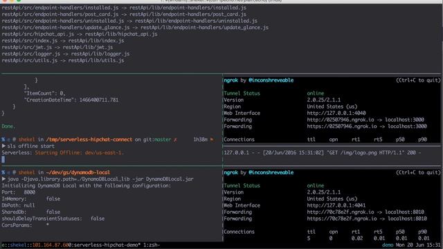 Screencast: Serverless HipChat Connect - HipChat plugin [AWS API Gateway, Lambda, DynamoDB and S3] смотреть онлайн