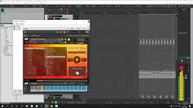 ST Guitar For Kontakt. Realistic VST Stratocaster Electric Guitar.