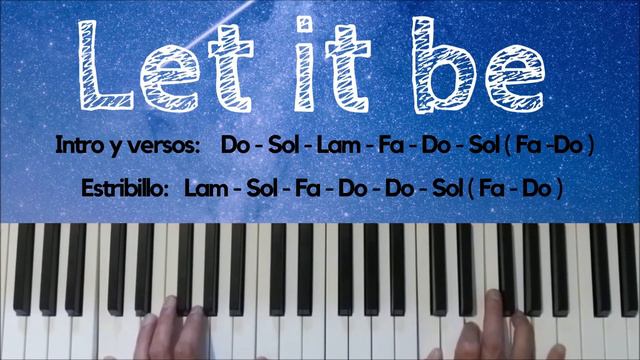 Como tocar Let it be Piano Tutorial смотреть онлайн