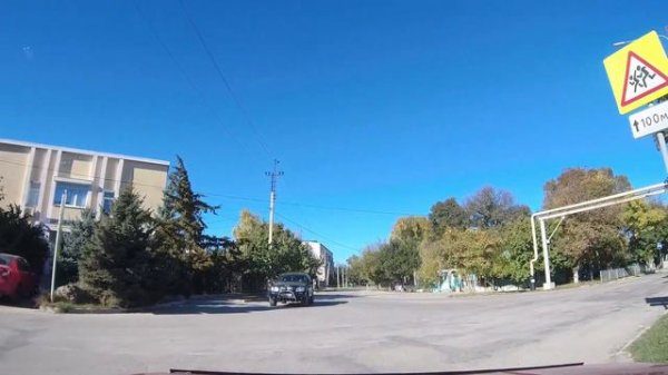 4К . Прогулка на машине по городу Белогорск (Крым) Walk by car around the city of Belogorsk Crimea