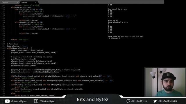 Jacks or Better in Python (text based) Day 3 - 3 / 5 смотреть онлайн