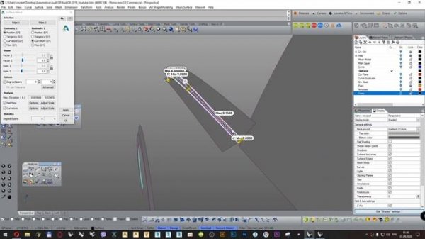 Car Modeling Rhinoceros. Работа с кривыми Audi Q8 2019. (Working with Curves Audi Q8 2019)(RUS) P5.