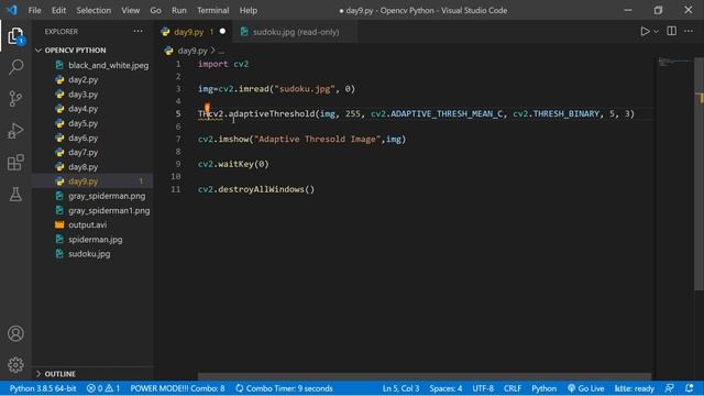Adaptive Thresholding in Opencv | 15 Days Opencv Course | KNOWLEDGE DOCTOR | Chando Dhar смотреть онлайн