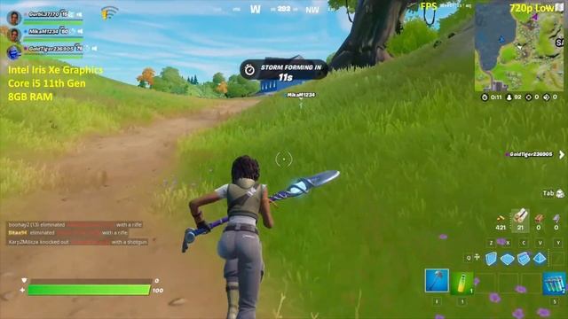 Fortnite on Intel Iris Xe Graphic | 1080p, 720p Low Setting Gameplay смотреть онлайн