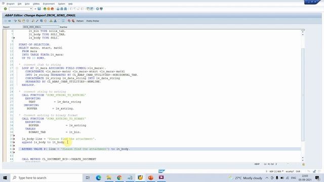 SAP ABAP Send Email with Excel Attachments смотреть онлайн