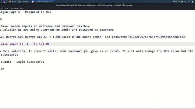 Bricks Login Page 5 Password in MD5 смотреть онлайн