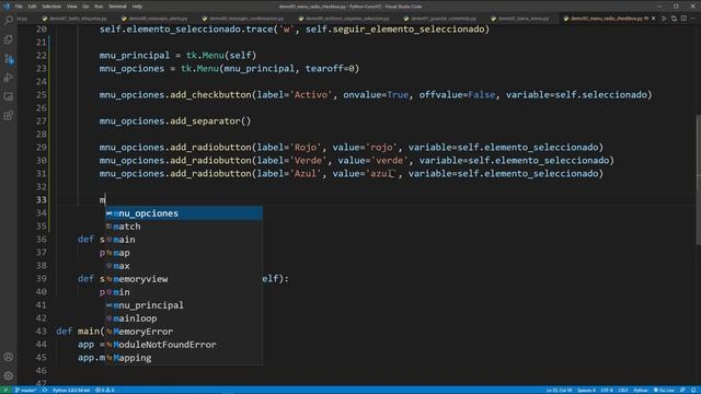 Python Curso V2: 813 2/2 Barra de Menú con Componentes Radio y Checkbox en una GUI Tipo Tkinter смотреть онлайн