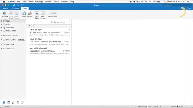 Switch Outlook online or offline | Microsoft Outlook Tutorial #8 смотреть онлайн