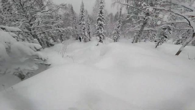 Шерегеш 12.2021. Сектор А - курума. После снегопада. смотреть онлайн