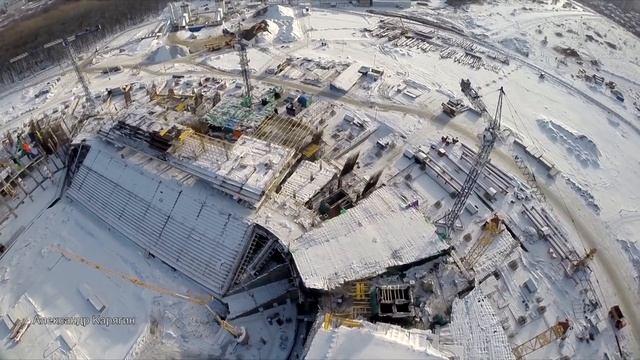 Строительство стадиона в Самаре к ЧМ 2018. Часть 19/1, декабрь 2015. смотреть онлайн